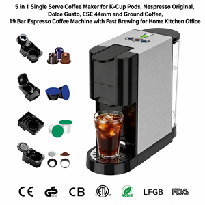 Machine à café expresso électrique programmable en acier inoxydable, contrôle de la température, capacité de 650 ml, garantie d'un an, vente en gros - Product Image 1