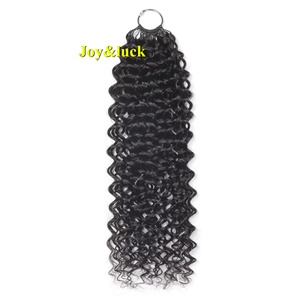 Extensions de cheveux humains vierges non traités à 100 %, bouclés en profondeur, à micro-anneaux, invisibles, en couches, pour la vente en gros - Product Image 4