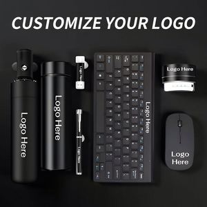 Wholesale Customized Promotional Gifts Modern Luxury Leather UV Printed <b>Notebook</b> Pen Vacuum Cup Keyboard Business Gift <b>Set</b> - Product Image 2