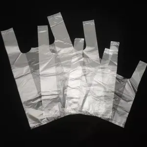 سترة الناقل أكياس التسوق مخصص تي-شيرتات حقيبة بيع بالجملة LDPE HDPE واضحة قابلة لإعادة التدوير أكياس سوبر ماركت طباعة الحفر البلاستيكية