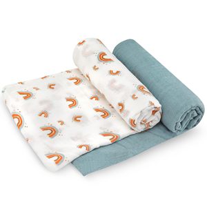 Wholesale Muslin Baby <b>Swaddle</b> Wrap Soft Newborn Receiving <b>Blanket</b> - Product Image 3