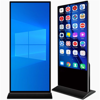 Écran d'affichage numérique commercial sur pied LCD 32-86 pouces pour les entreprises en libre-service, utilisation intérieure/extérieure en couleur