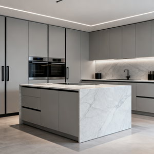 Cozinha Moderna Compacta Pré-fabricada Estilo Rústico Branca para Apartamento - Product Image 3