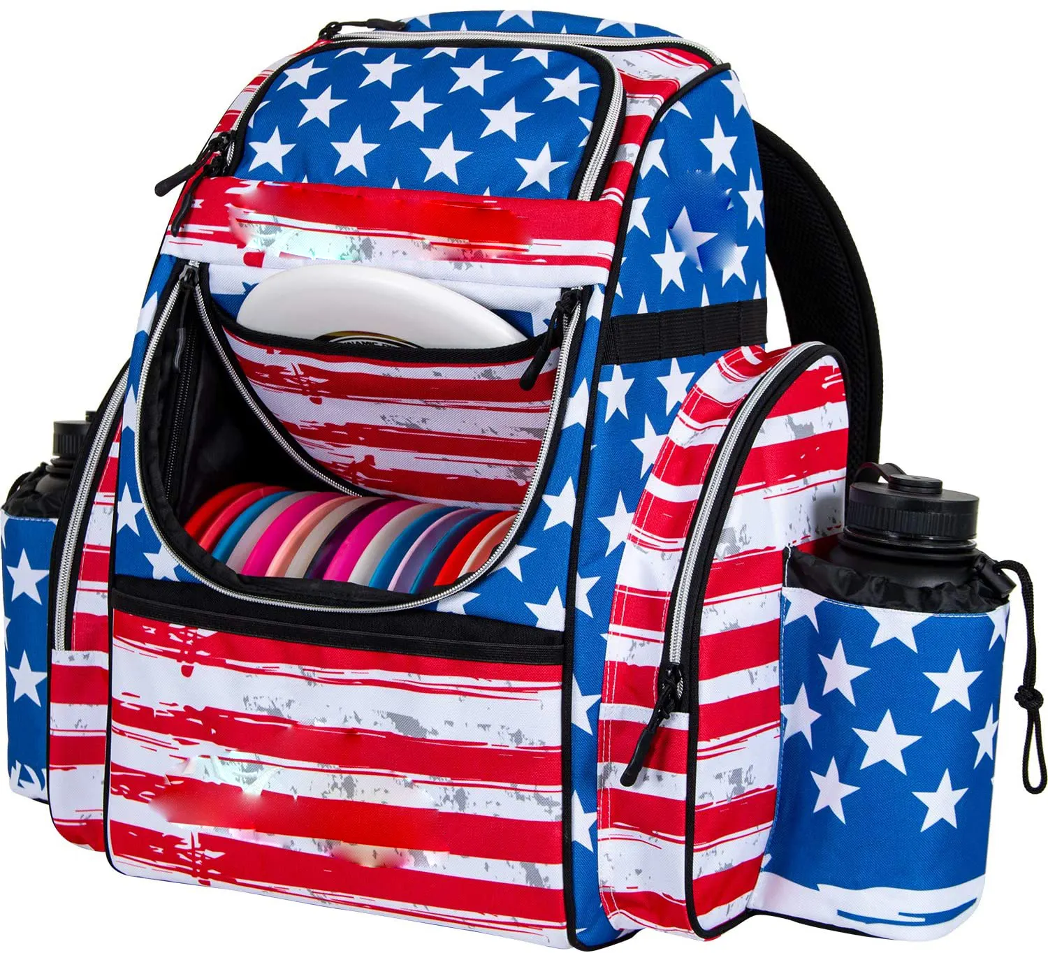Custom premium quality USA style grip disc golf bag backpack