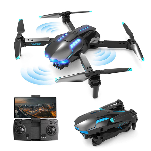 Foldable Optical Flow Camera Quadcopter Remote Control Rc Drone Toy Kit for Kids