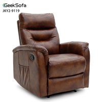 Fauteuil inclinable manuel en cuir moderne Geeksofa pour salon et salon de beauté