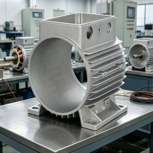 Boîtier de moteur en aluminium moulé sous pression YF, pièces de coque de moteur OEM, IATF16949, capacité de machine 1250T, usinage CNC de précision, Guangdong - Product Image 1
