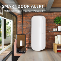 JRUMP-Sensor de puerta magnético inalámbrico inteligente WiFi Tuya, detector de escena de automatización del hogar, aplicación Android, control de batería de plástico