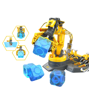 220 pièces 3-en-1 manipulateur <span class=keywords><strong>hydraulique</strong></span> auto-assemblage à vapeur pour enfants Hydro mécanique Machine à griffes à main jouet éducatif bricolage <span class=keywords><strong>bras</strong></span> robotique - Product Image 1