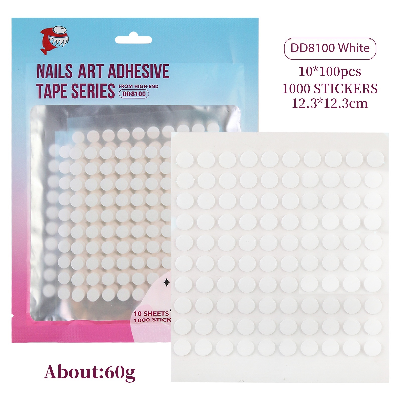 Carte de couleurs pour nail art, ruban adhésif double face 03