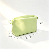 Pochette de maquillage imperméable en néoprène avec poignée portable, grande capacité, pour femmes, voyage, logo personnalisé OEM