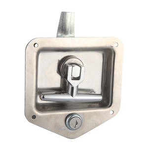 Serrures encastrées à poignée en T en acier inoxydable poli, étanches et verrouillables à clé, pour camions ou remorques lourdes, pour boîtes à outils - Product Image 1