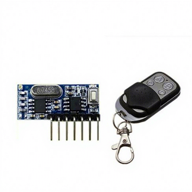433 Mhz Remote Control and 433Mhz Wireless Receiver Learning Code 1527 Decoding Module 4Ch output With Learning Button