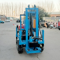 Foreuse hydraulique sur chenilles 100m 200m pour puits d'eau, petite machine de forage portable pour puits profonds, exploration aquifère agricole et minière