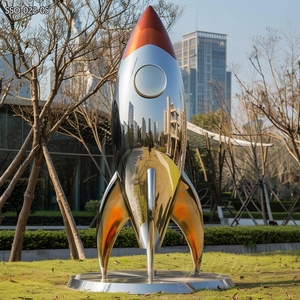 Su misura grande giardino esterno in metallo scultura a mano in acciaio inox forgiato a mano - Product Image 1