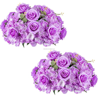 Décoration de table pour la maison, roses artificielles, centres de table pour mariage, boules de fleurs violettes pour la décoration de mariage et centre de table