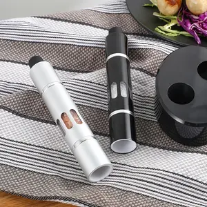 Đồ Dùng Nhà Bếp Chất Lượng Cao Một Tay Thumb Press Hướng Dẫn Sử Dụng Mini Salt Và Pepper Spice Máy Xay Cho Cắm Trại