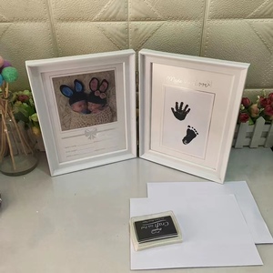 Bebé Handprint y Footprint <span class=keywords><strong>libro</strong></span> <span class=keywords><strong>marco</strong></span> de fotos B-ultrasonido foto multifuncional Mesa creativa <span class=keywords><strong>marco</strong></span> de fotos - Product Image 2