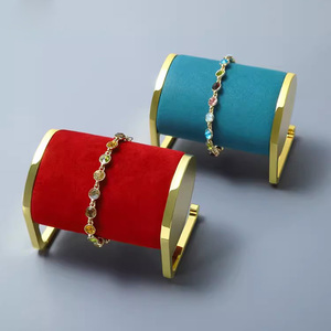 All'ingrosso in microfibra di metallo accessori per espositori per orologi bracciale Stand di gioielli di fascia alta per negozi di gioielli - Product Image 5