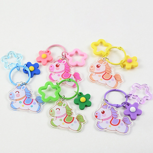Custom Wholesale PVC Horse Year <b>Anime</b> Cartoon <b>Keychain</b> Schoolbag Pendant Fashion Trend Souvenir Accessory - Product Image 3