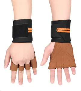 Großhandel Custom 2 in1 Fitness Gewichtheben Halb finger Sport handschuh