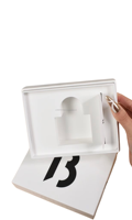 Boîte cadeau de luxe personnalisée en carton ondulé blanc, recyclable, réutilisable, vernie, avec couvercles rigides, base en forme de valise, pour parfum