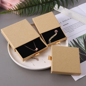 Özel logolu karton takı hediye kolye kutusu paketi kayan çekmece kağit kutu siyah köpük ile - Product Image 3