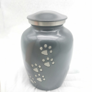 Urna Funeraria per Animali Domestici con Impronte di Zampe di Gatto e Cane in Lega di Alluminio, Urna per Cremazione di Animali Domestici - Product Image 4