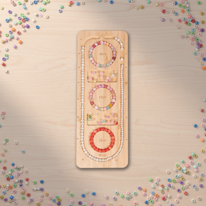 Bamboo Wood <strong>Bead</strong> Tray Portable Solid Wood Jewelry Making Tool Beading <strong>Board</strong> for Bracelet Necklace Stringing - Product Image 6