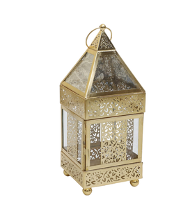 Farol de Metal Estilo Marroquí con Paneles de Vidrio Multicolores, Portavelas Decorativo para el Hogar, Bodas Festivas y Decoración de Jardín - Product Image 5