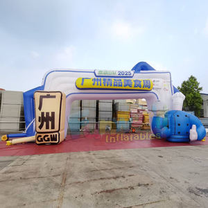 Arco inflable publicitario de color naranja para exteriores, arco de promoción inflable, publicidad hinchable - Product Image 5