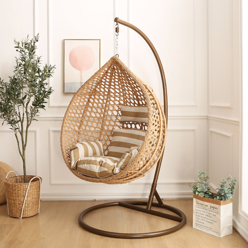 Patio Furniture Double Seat Egg Swing Chair outdoor rattan hanging egg chair
