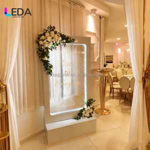 ป้ายต้อนรับงานแต่งงาน LEDA ดีไซน์ใหม่ ฉากหลังน้ำตกเมทัลลิก RGB สำหรับงานแต่งงานสไตล์ฝรั่งเศสสุดโรแมนติก - Product Image 1