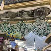Lustre suspendu moderne en verre et pierre, personnalisable et créatif, pour hall d'hôtel de luxe, couloir, villa à plafond haut