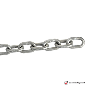 Cadena Galvanizada Calibrada Italiana 6 mm Diámetro X 25 m Longitud Zinc Hecho Hierro Metal Aleación Acero Inoxidable Acero G80 Soldado - Product Image 1