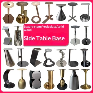 Base de Metal <span class=keywords><strong>para</strong></span> Mesa Auxiliar de Acero Inoxidable de Lujo, Soporte de Piedra de Mármol, Base de Ángulo <span class=keywords><strong>para</strong></span> Mesa de Centro - Product Image 3