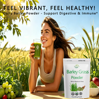 Poudre d'herbe d'orge 100% pure de haute qualité, marque privée OEM - Favorise la digestion et le système immunitaire - Sans OGM, sans additifs, certifiée GMP