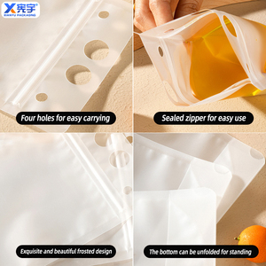 Sac à fermeture éclair en plastique avec logo personnalisé pour boisson de fête Sac scellé refermable transparent pour <span class=keywords><strong>yaourt</strong></span> café cocktail - Product Image 6
