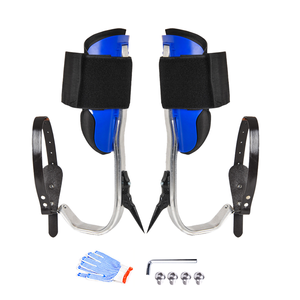 Ramponi da <span class=keywords><strong>Arrampicata</strong></span> per Alberi in Lega di Alluminio con Cinghie in Pelle, Speroni Professionali per Impieghi Gravosi, Attrezzatura da <span class=keywords><strong>Arrampicata</strong></span> per Arboricoltori - Product Image 1