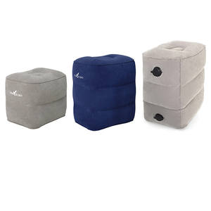 Reise flugzeug Aufblasbares Reise-Fußstützen kissen Verstellbare drei schicht ige aufblasbare Beins tütz kissen - Product Image 4