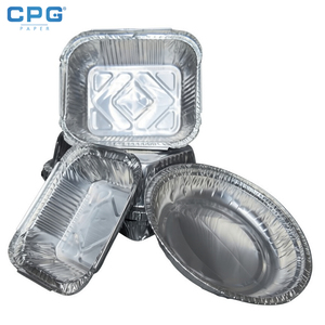 Silver Aluminum Foil Container 750ml Rectangular Heavy Duty Takeaway Catering Disposable Foil Food Container - Product Image 1