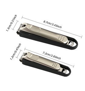 Coupe-ongles en acier inoxydable à lame courbée anti-éclaboussures pour pédicure et manucure, pour doigts et orteils - Product Image 1