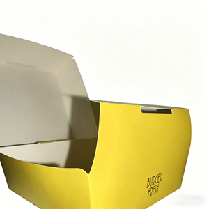 Boîte à hamburger en papier kraft biodégradable de grande taille, écologique, robuste et résistante, pour les grands hamburgers - Product Image 5