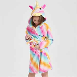 Peignoir de haute qualité <span class=keywords><strong>pas</strong></span> <span class=keywords><strong>cher</strong></span>, longue robe de nuit, robe de chambre, <span class=keywords><strong>pyjama</strong></span> en flanelle de coton pour filles, robes de <span class=keywords><strong>licorne</strong></span> - Product Image 5