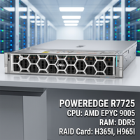 Server Rak Dell PowerEdge R7725 AMD EPYC 9005 Layanan Kustom ODM Persediaan Massal Grosir Dukungan Teknis Pengiriman Global