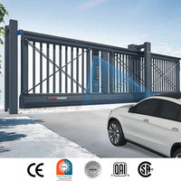 Portail coulissant cantilever en aluminium à lames coulissantes rétractables automatiques haute sécurité pour allée