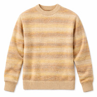 Pull en mohair personnalisé avec logo, pour homme, manches longues, col rond, tricot rayé, pull décontracté d'hiver, pull en mohair tricoté