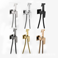 Ensemble de pistolet de pulvérisation pour bidet mural en laiton avec tuyau flexible de 120 cm, eau chaude et froide pour salle de bain