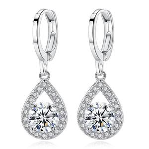 Orecchini a Goccia con Micro Pavé a Forma di Lacrima d'Angelo per Donne, Gioielli di Moda Scintillanti - Product Image 1