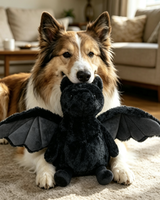 Jouet pour animaux de compagnie en forme de chauve-souris mignon et tendance, jouet d'entraînement interactif en peluche courte, durable et robuste pour chiens et chats
